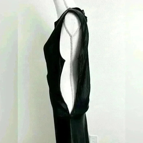 House of Harlow 1960 Black Satin Slip Dress Size Medium - Picture 8 of 14